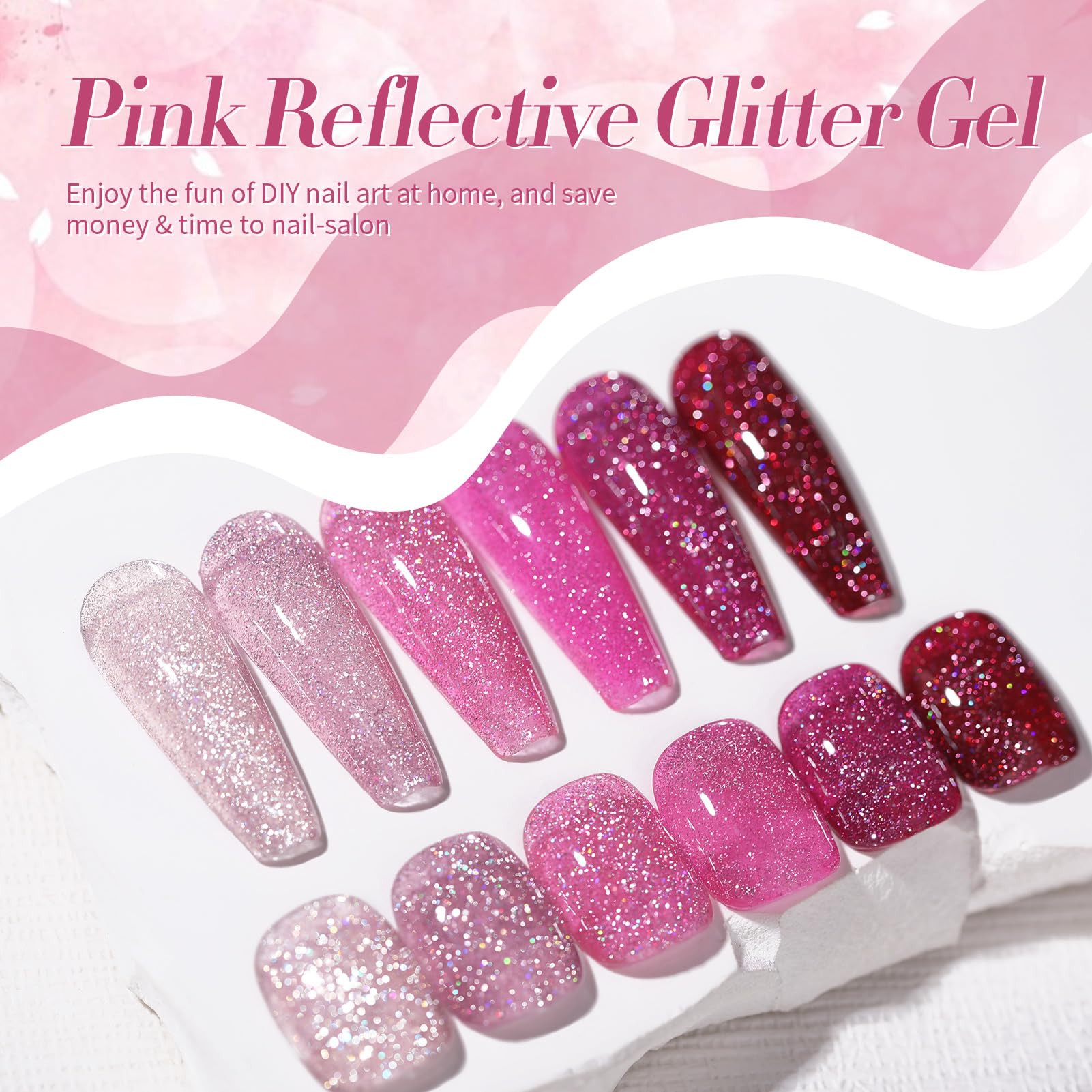 Born Pretty holographic glitter gel polish adds party-ready shine in any setting.
