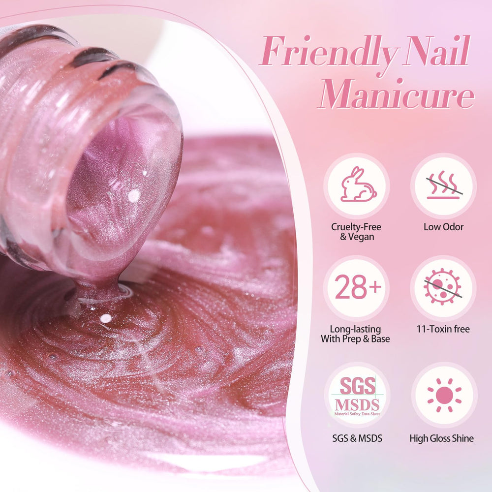 Born Pretty Pink Moonlight Cat Gel delivers vibrant color with shimmering cat-eye effect