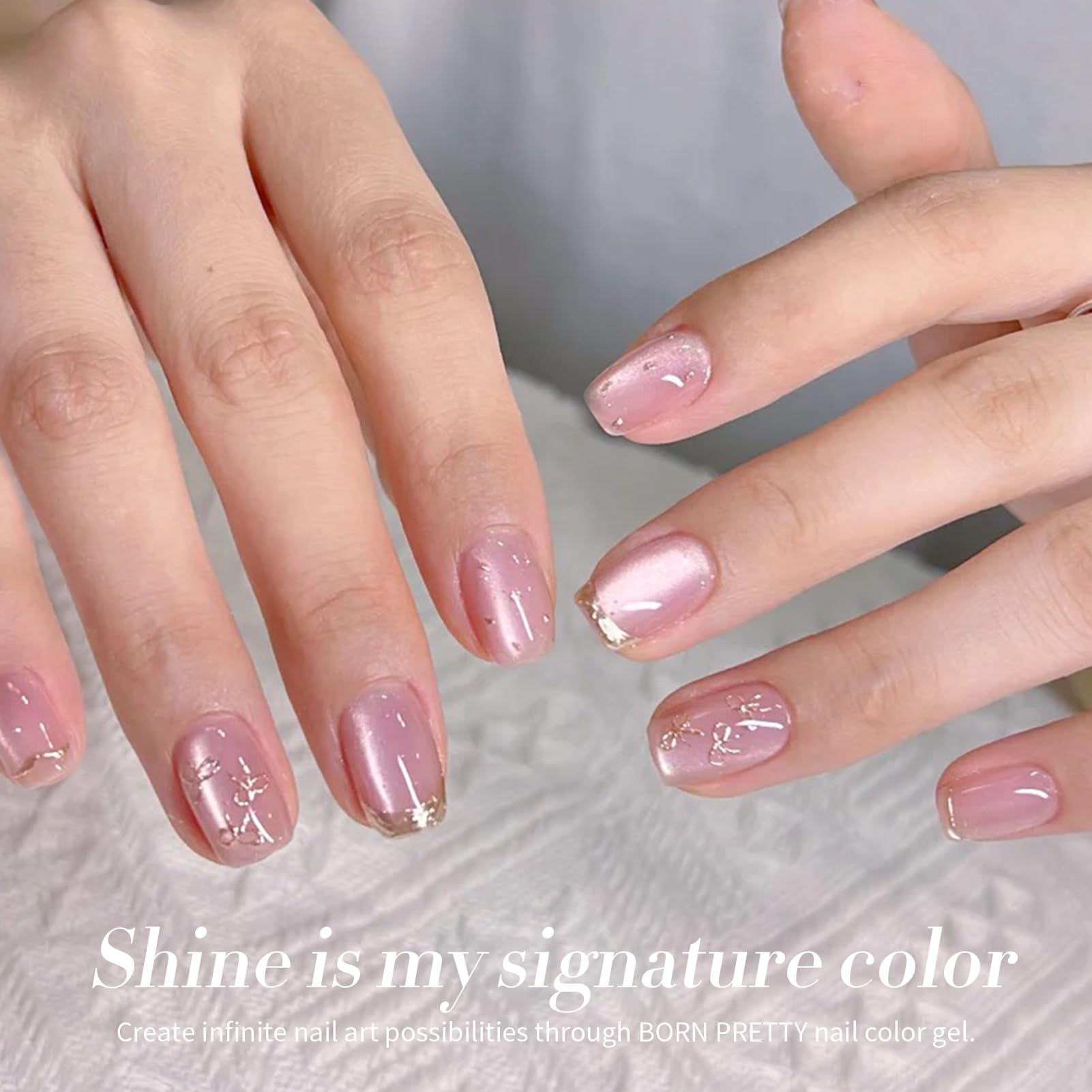 Born Pretty Pink Moonlight Gel cures under UV/LED lamp for professional shine
