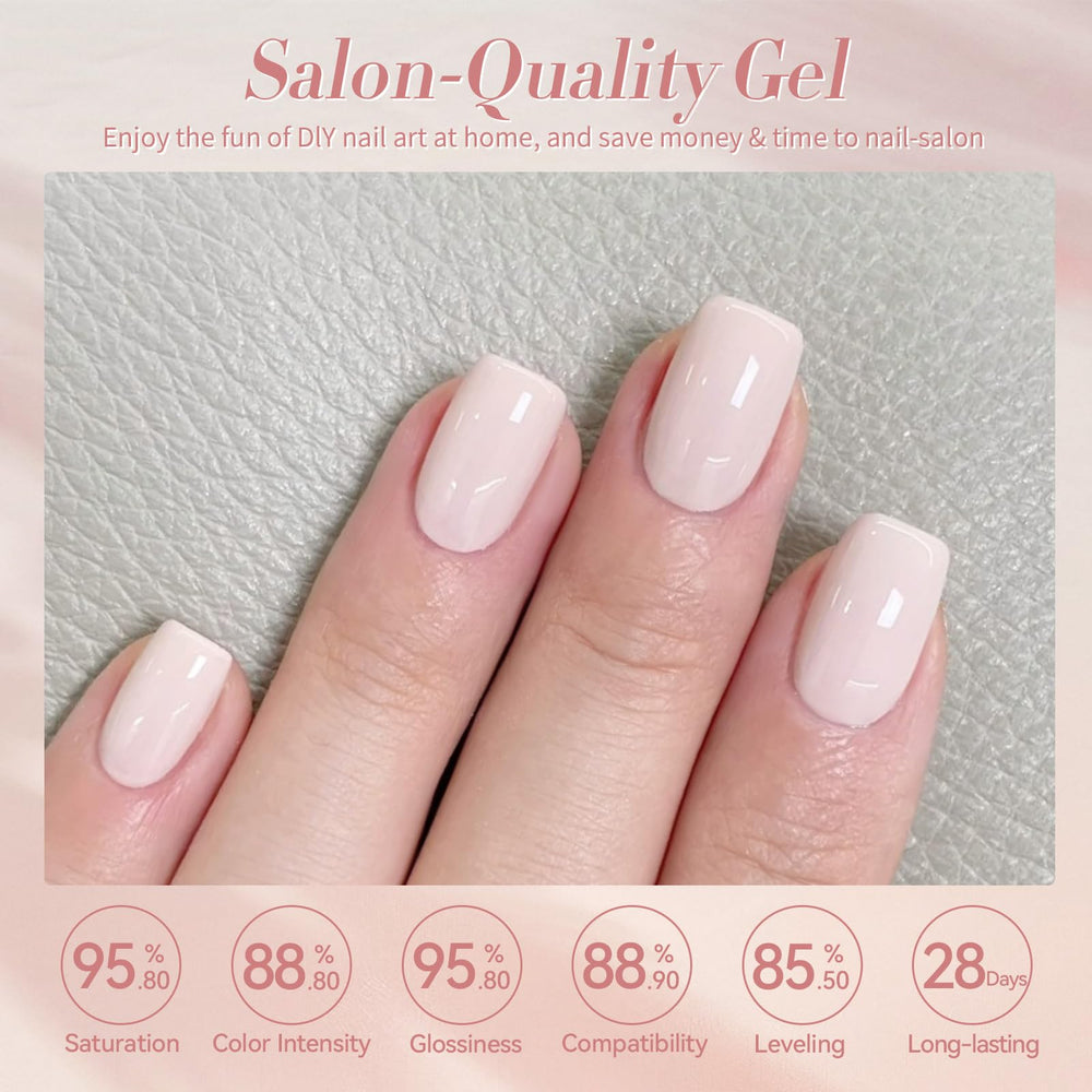 Autumn and winter gift-ready packaging for Born Pretty nude gel polish.