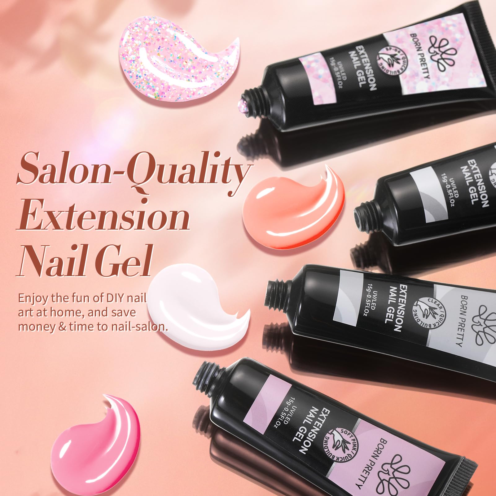 Born Pretty base coat and matte topcoat create smooth, long-lasting finishes.