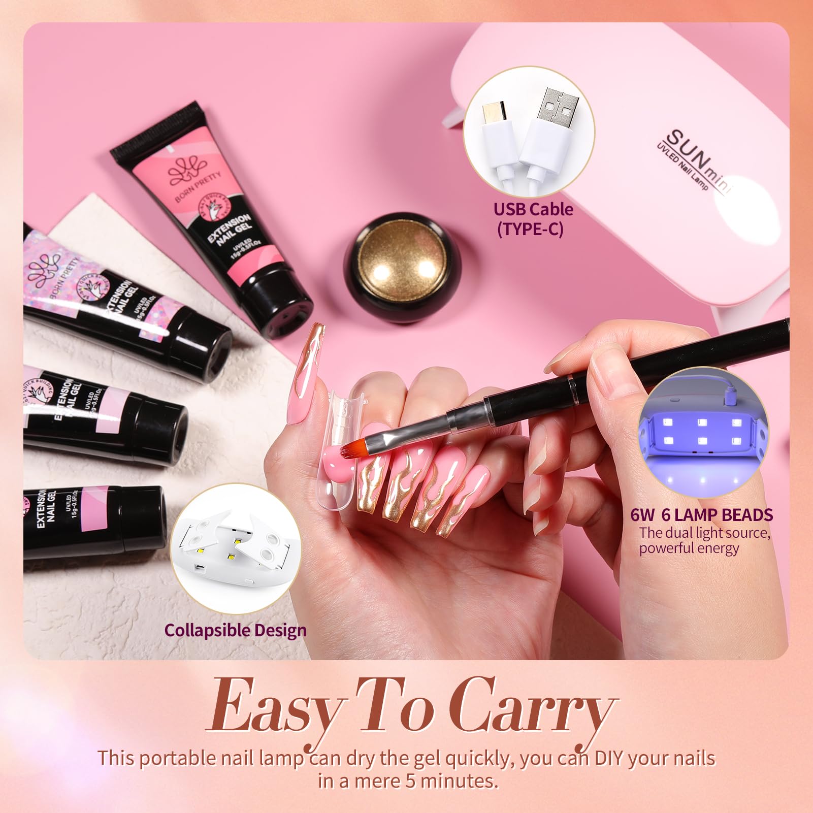 Slip solution supports easy application and cleaner molding of gel extensions.