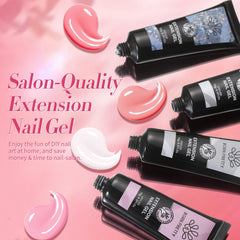 Born Pretty clear poly nail gel provides a clean base for DIY nails