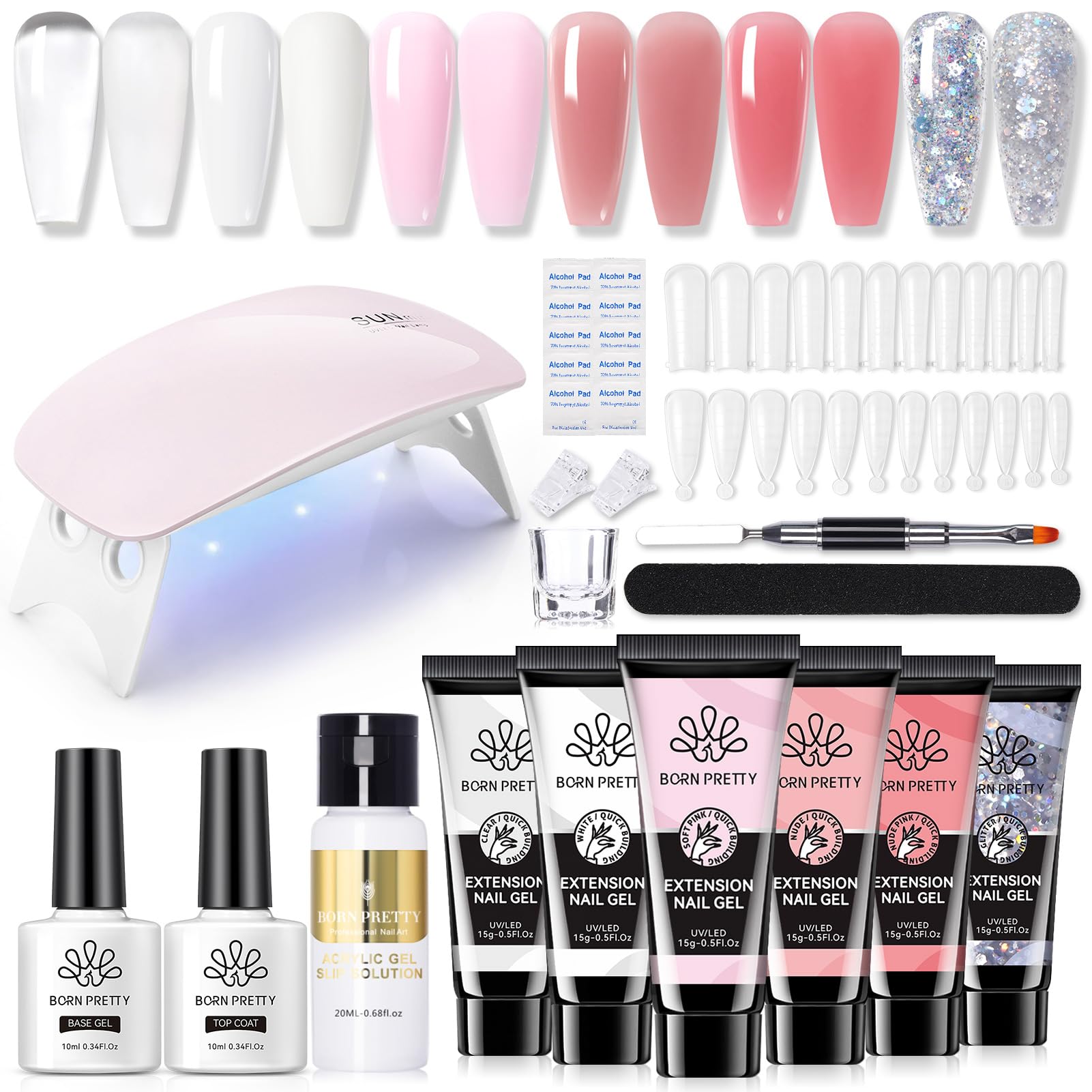 Born Pretty poly nail kit packaging, ideal for at home manicures and inspiration
