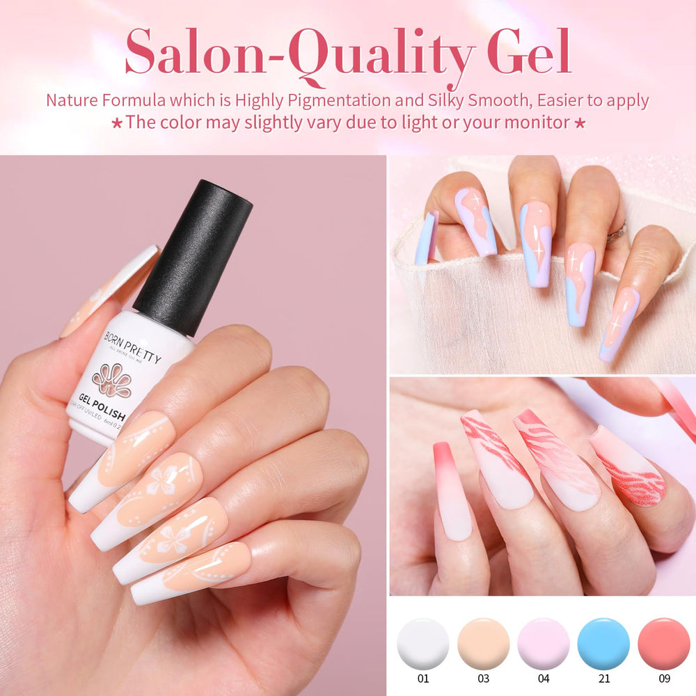 Born Pretty reflective top coat adding shimmer depth