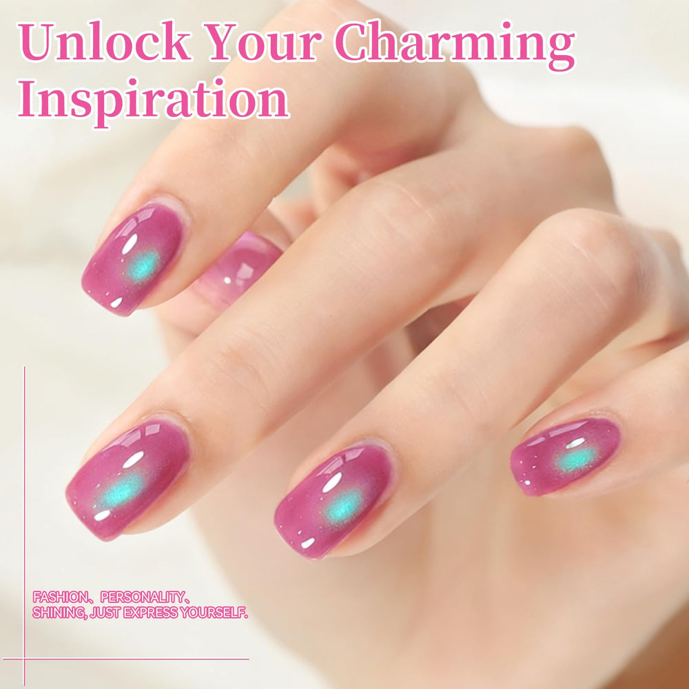 Born Pretty Spring Cat Magnetic Eye Green polish delivers bold green with shimmer for salon-like results at home.