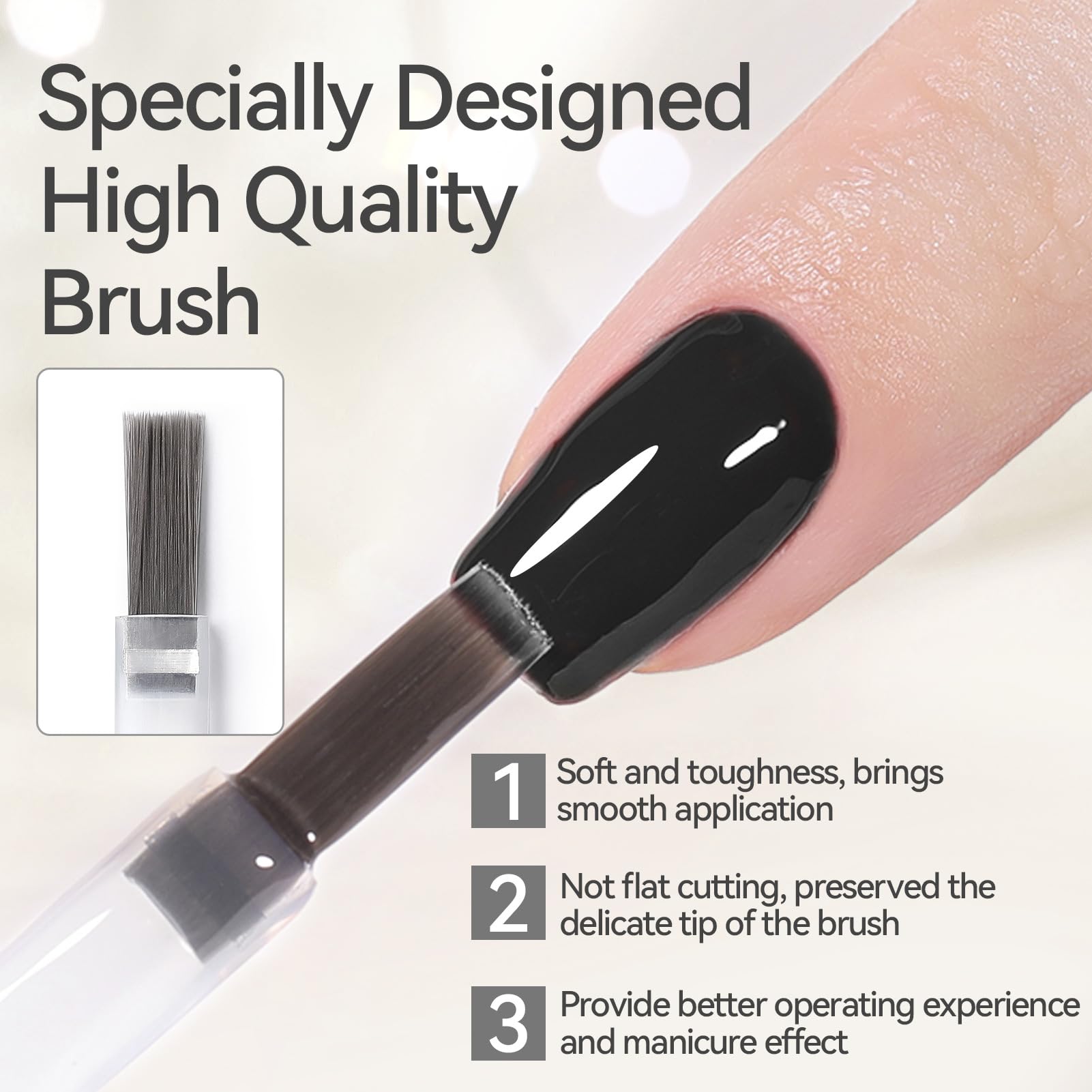 Born Pretty Top Gel clear top coat provides lasting protection and gloss.