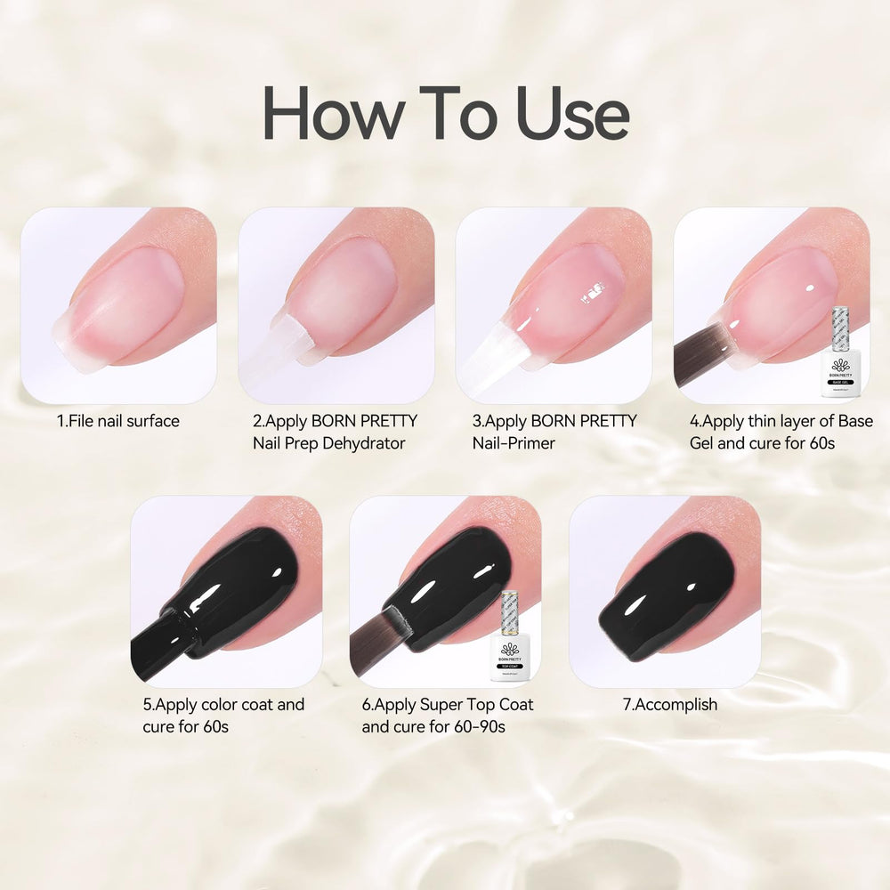 Born Pretty Top Gel compatibility with various polishes expands DIY options.