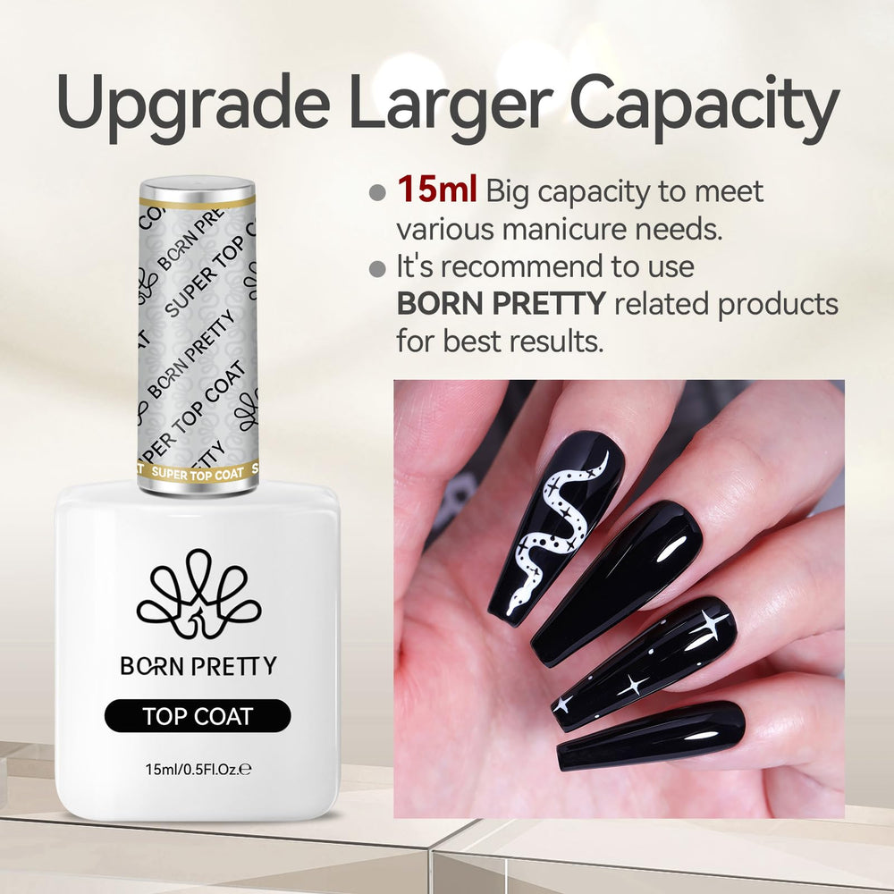Born Pretty Top Gel two-pack keeps a spare bottle for bigger projects.