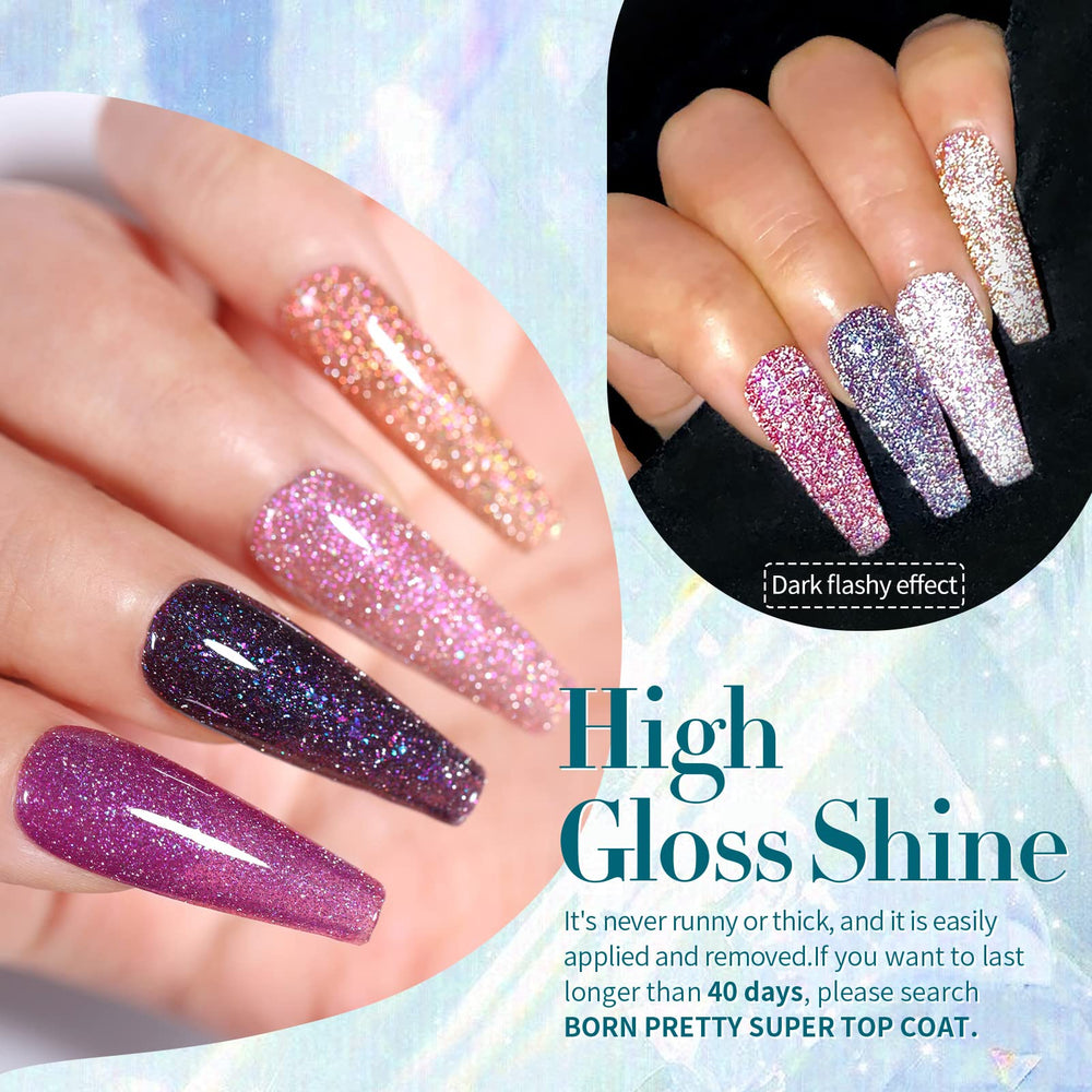 Born Pretty two-effects natural-light and disco view showcases versatile day-to-night wear.