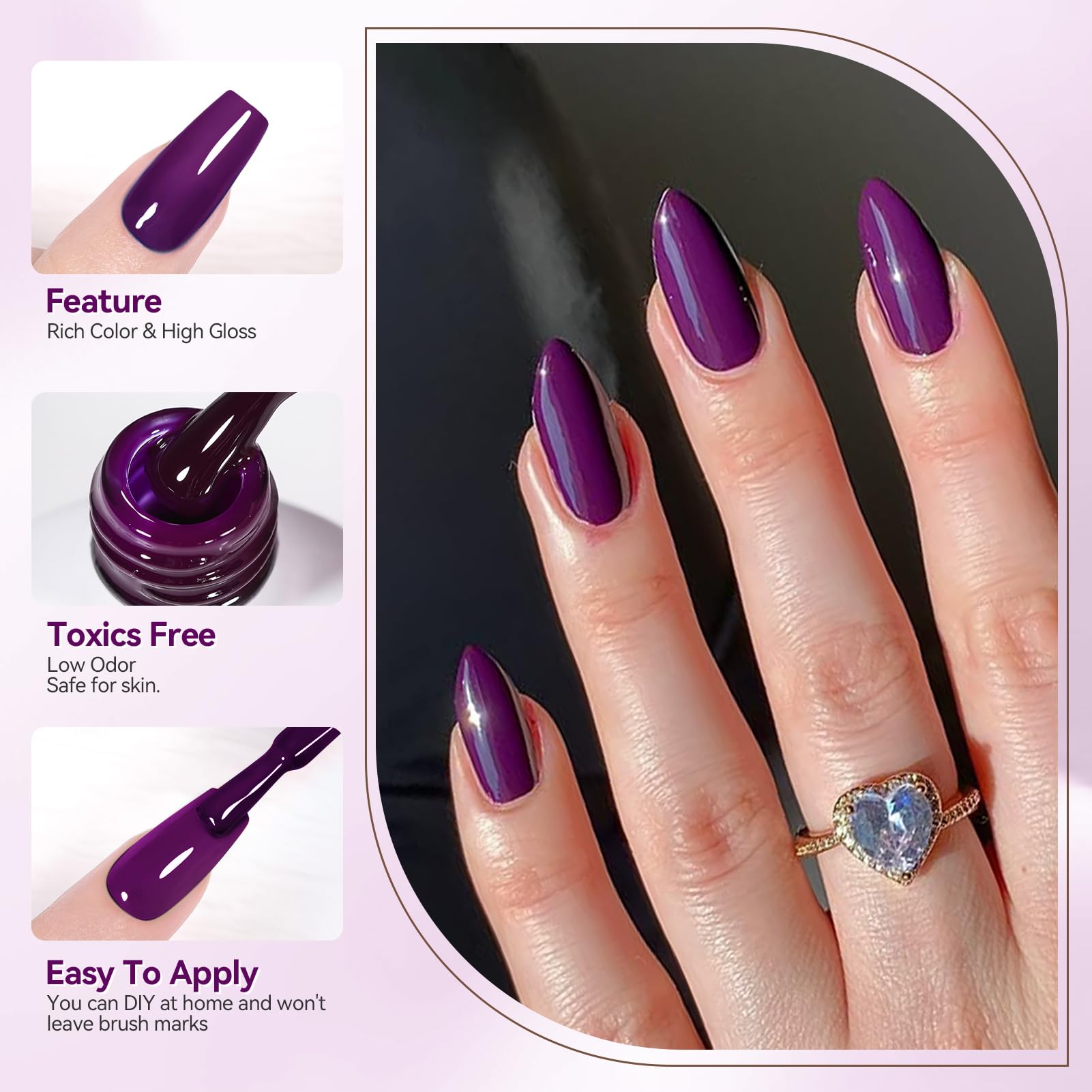 Born Pretty UV gel polish requires base coat and top coat for lasting shine