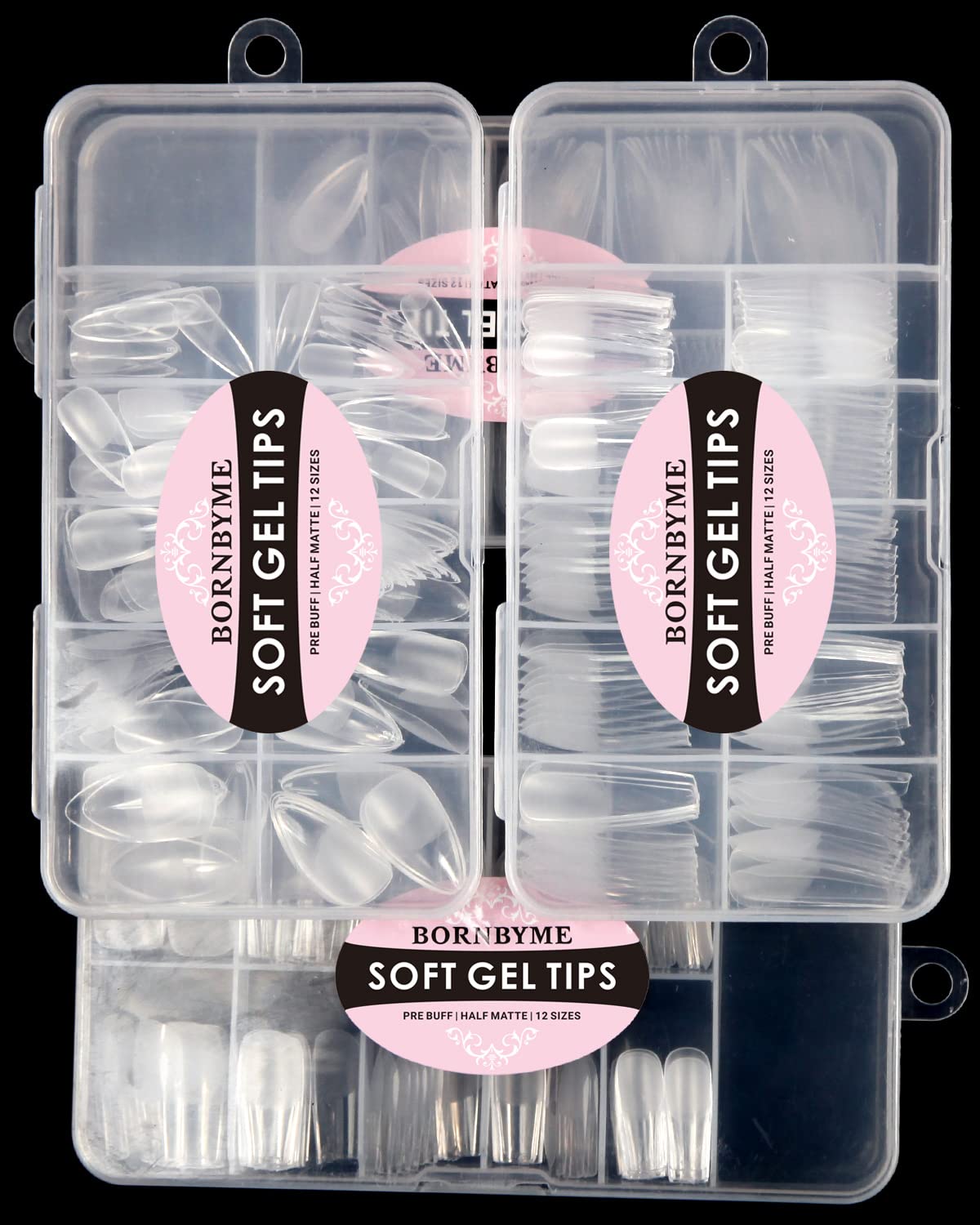 BORNBYME Flexible gel tips ensure gentle placement and color adhesion.