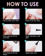BORNBYME Medium Stiletto Soft Gel Tips cover cuticle to free edge for seamless extensions.