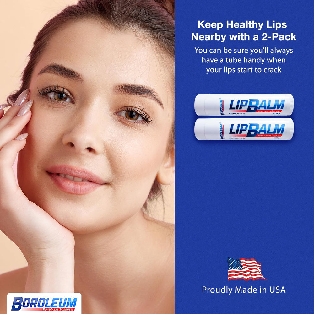 Boroleum family use lip balm for kids and adults in everyday care.