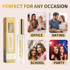 Borovetty Lip Plumper Gloss packaging highlights nourishing oils for hydration.