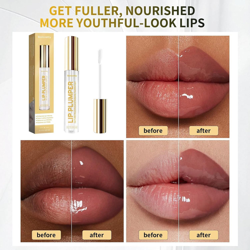 Borovetty Lip Plumper Gloss ready for a comfortable tingling moment.