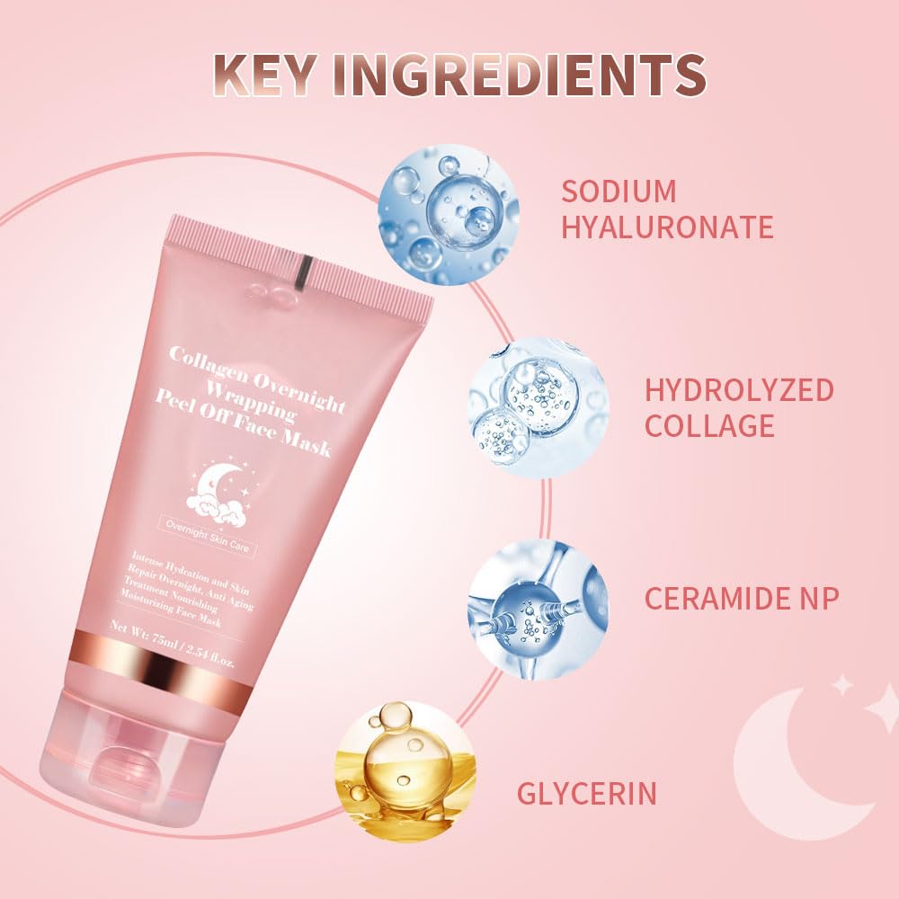 Bosdoer Collagen Night Wrapping Mask promotes firmer morning complexion
