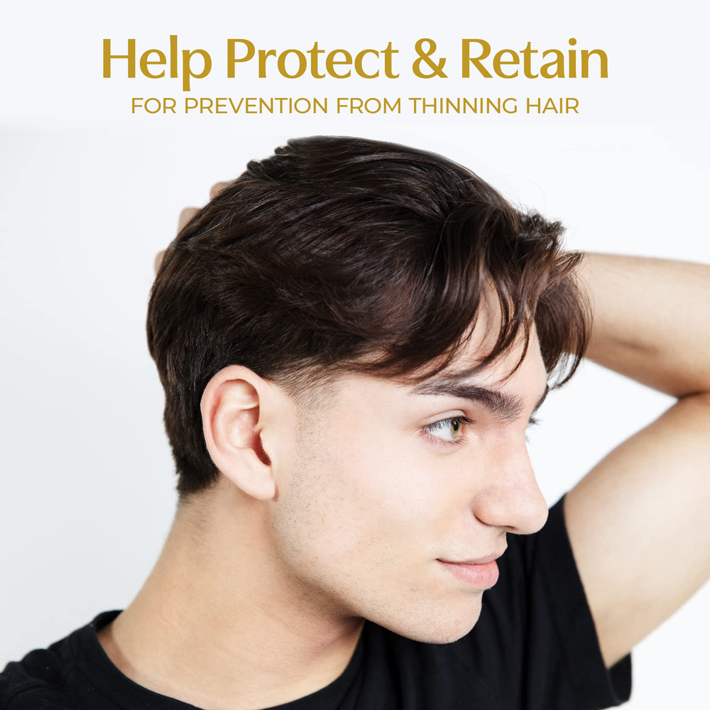 BosDefense Leave-In Thickening Treatment spray nourishes the scalp for thicker-feeling hair.