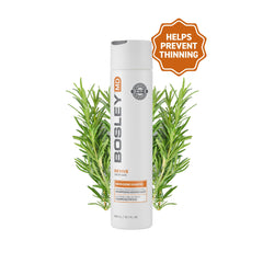 BosRevive label closeup highlights vegan formula with biotin and saw palmetto for scalp wellness.