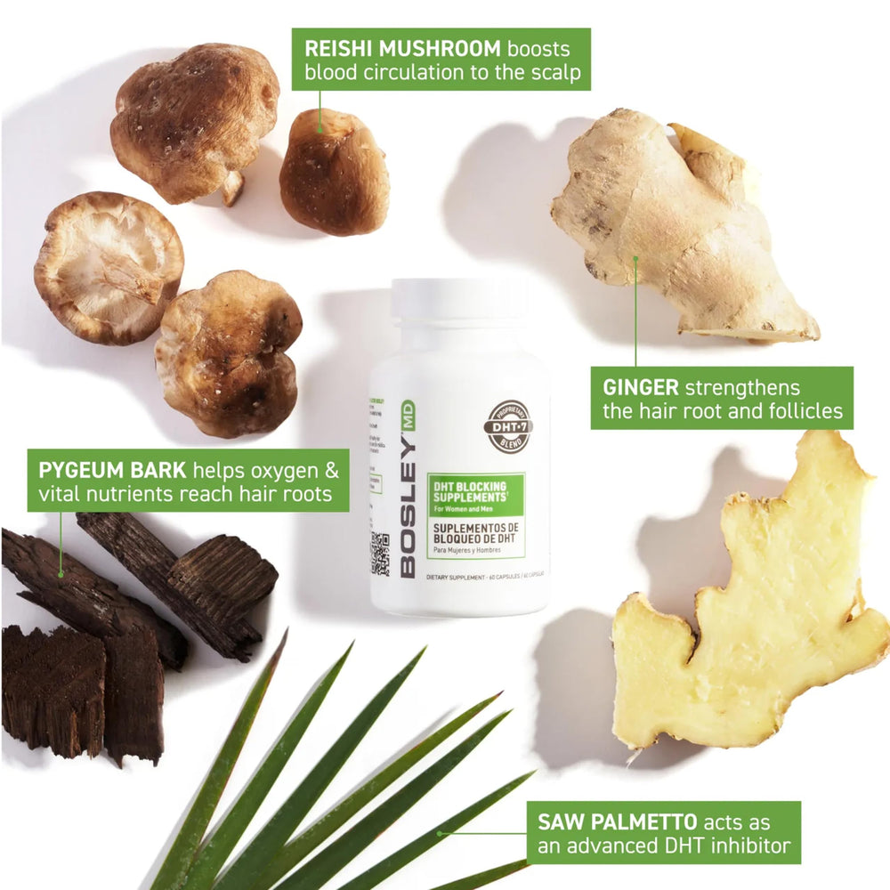 BosleyMD DHT-7 Blend includes nettle leaf for scalp nourishment and vitality