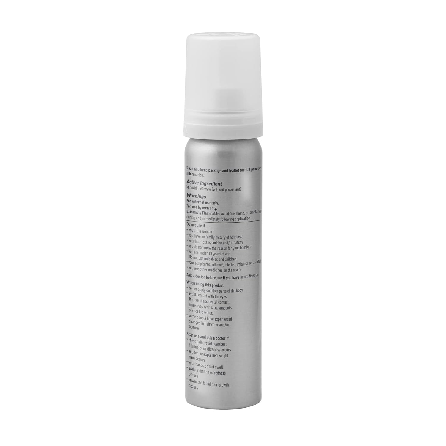 BosleyMD Minoxidil foam packaging displays a 2 oz one-month supply