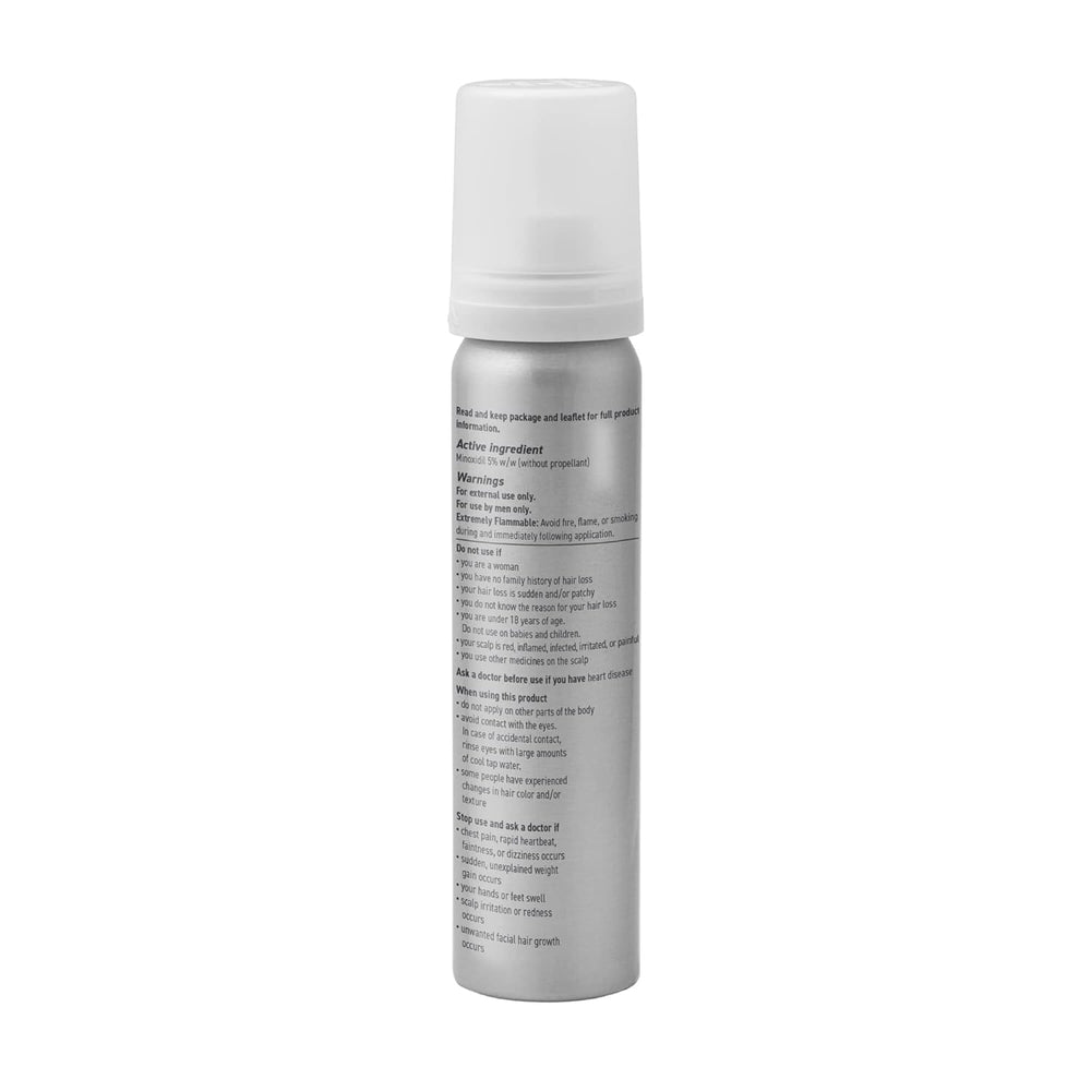 BosleyMD Minoxidil foam packaging displays a 2 oz one-month supply