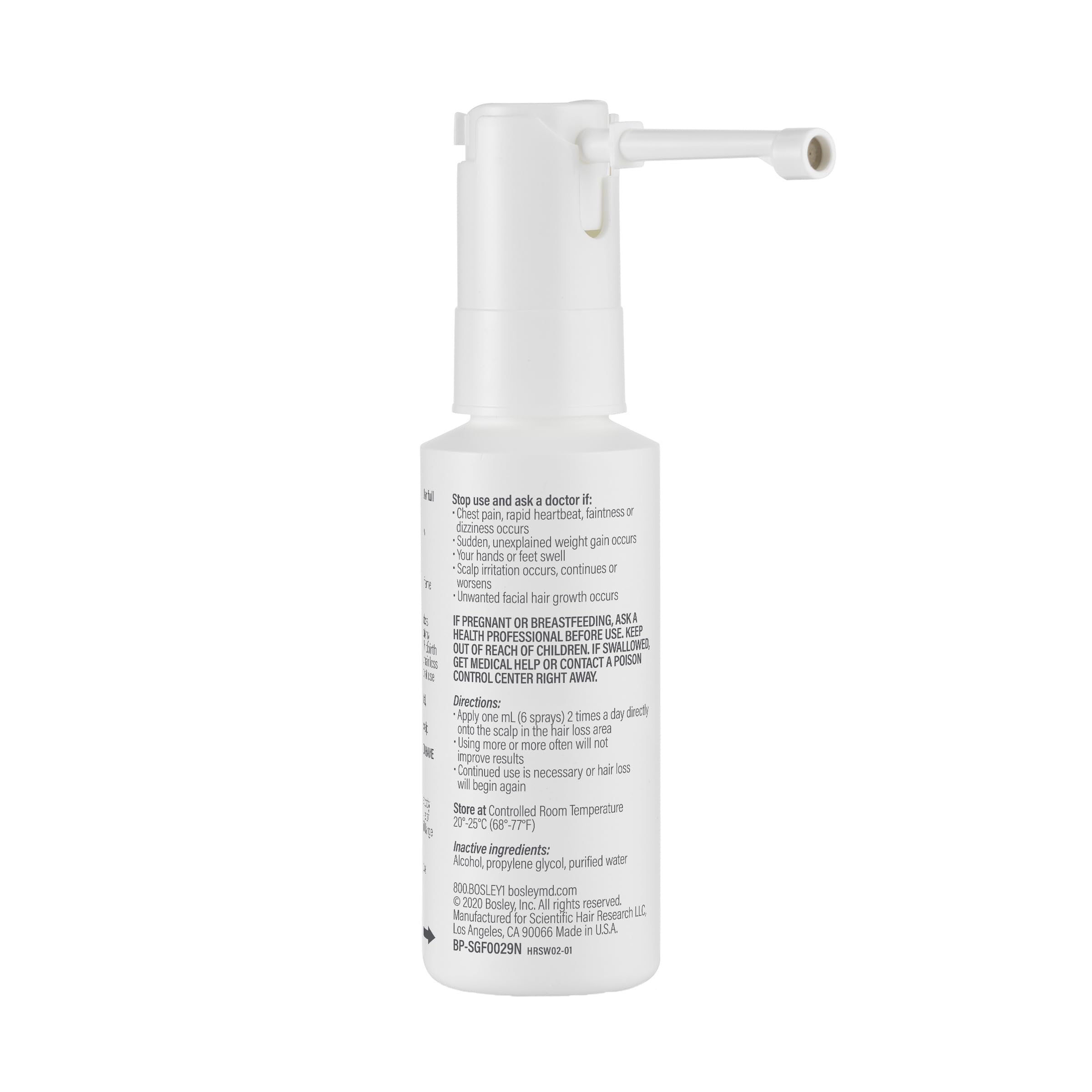 BosleyMD clinical-claim badge on product label.