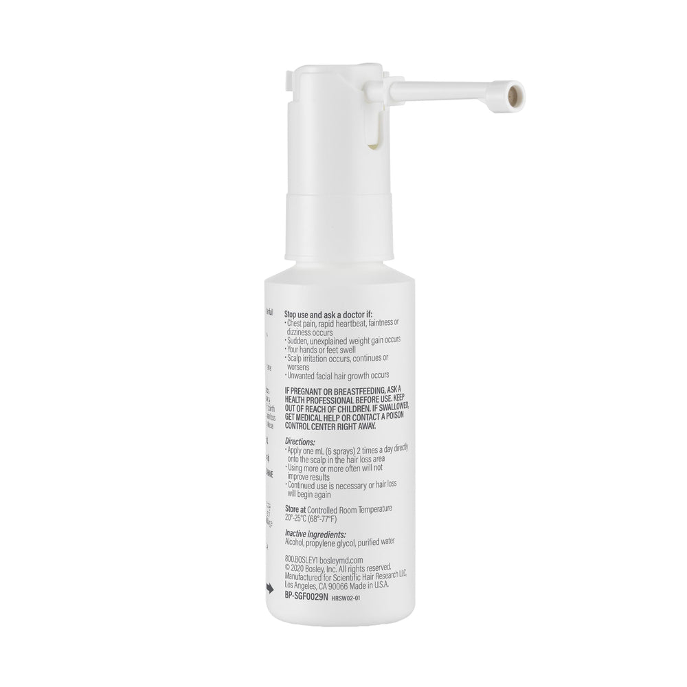 BosleyMD clinical-claim badge on product label.