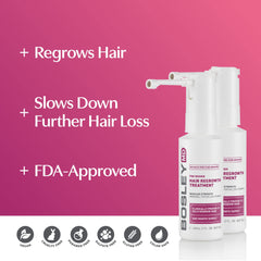 BosleyMD Minoxidil label detail on bottle shows ingredients.