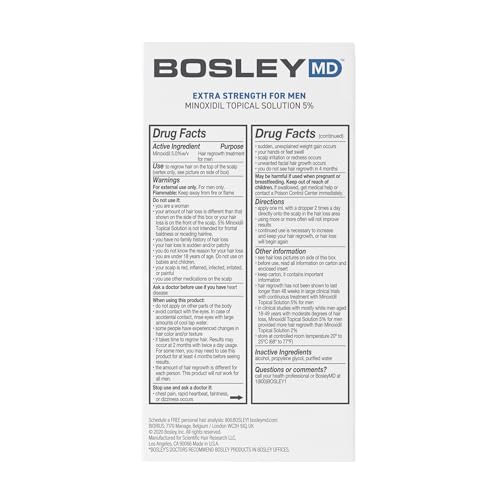 BosleyMD Professional Strength dropper enables controlled application.