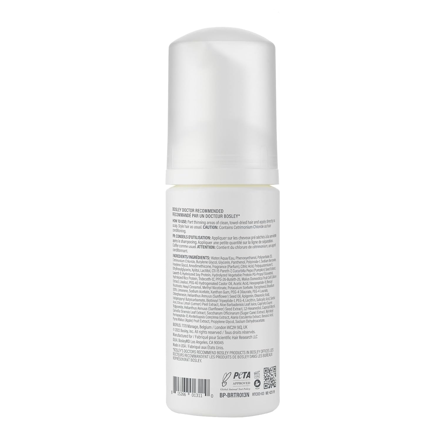 BosleyMD Revive foam application demonstrates lightweight, alcohol-free formula for gentle scalp care