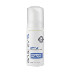 BosleyMD Thickening Treatment bottle close-up shows quick, alcohol-free root lift.