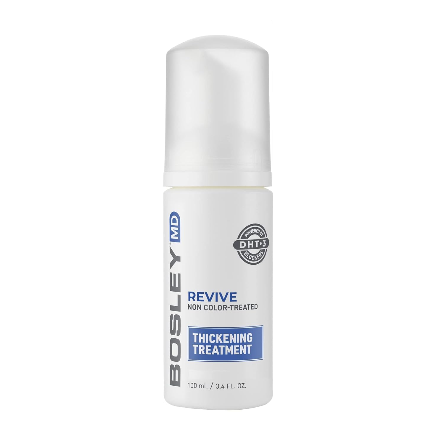 BosleyMD Thickening Treatment foam dispense for easy, voluminous application.
