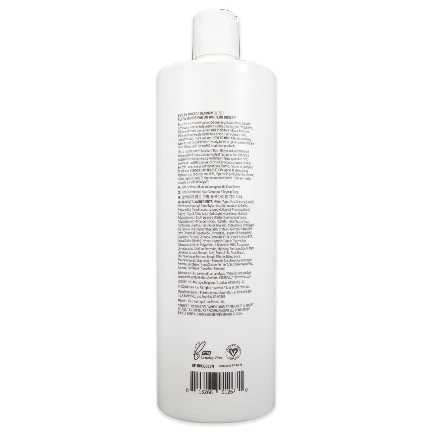 BosRevive hair-application-foam showing smooth, weightless conditioning