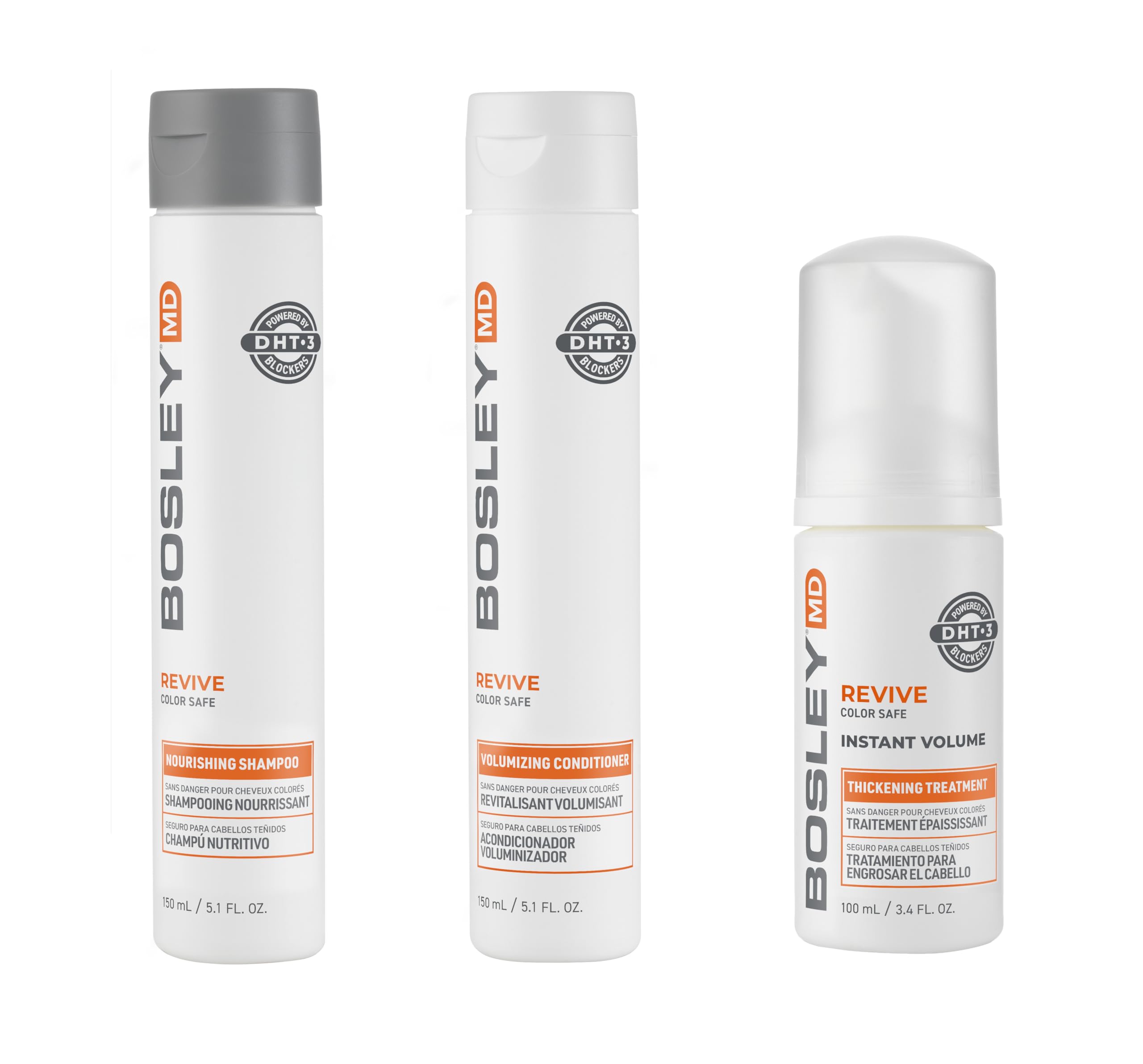 BosRevive leave-in thickening treatment foam demonstrates quick, non-greasy application.