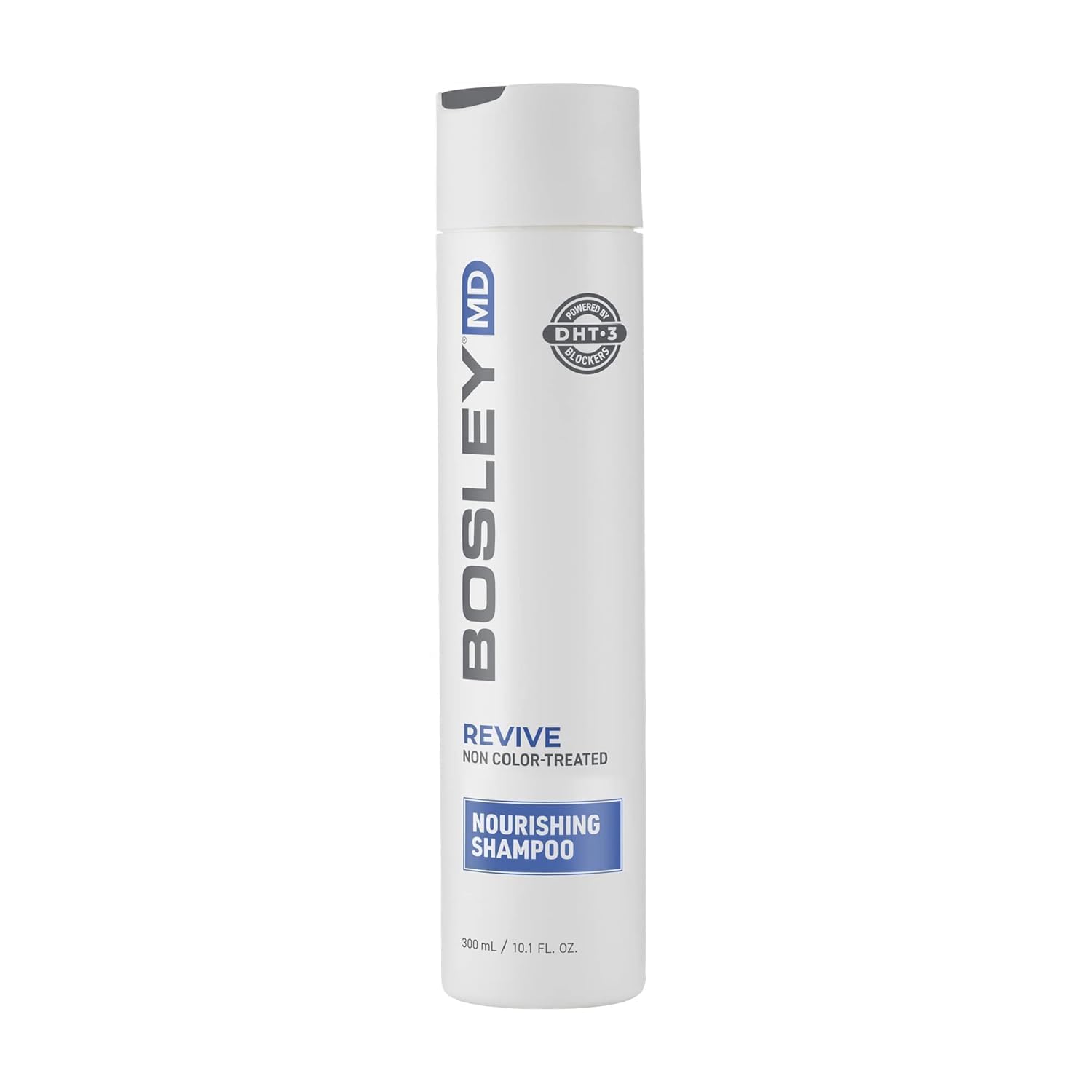 BosRevive Nourishing Shampoo bottle on shelf promoting cleansing for thinning hair.