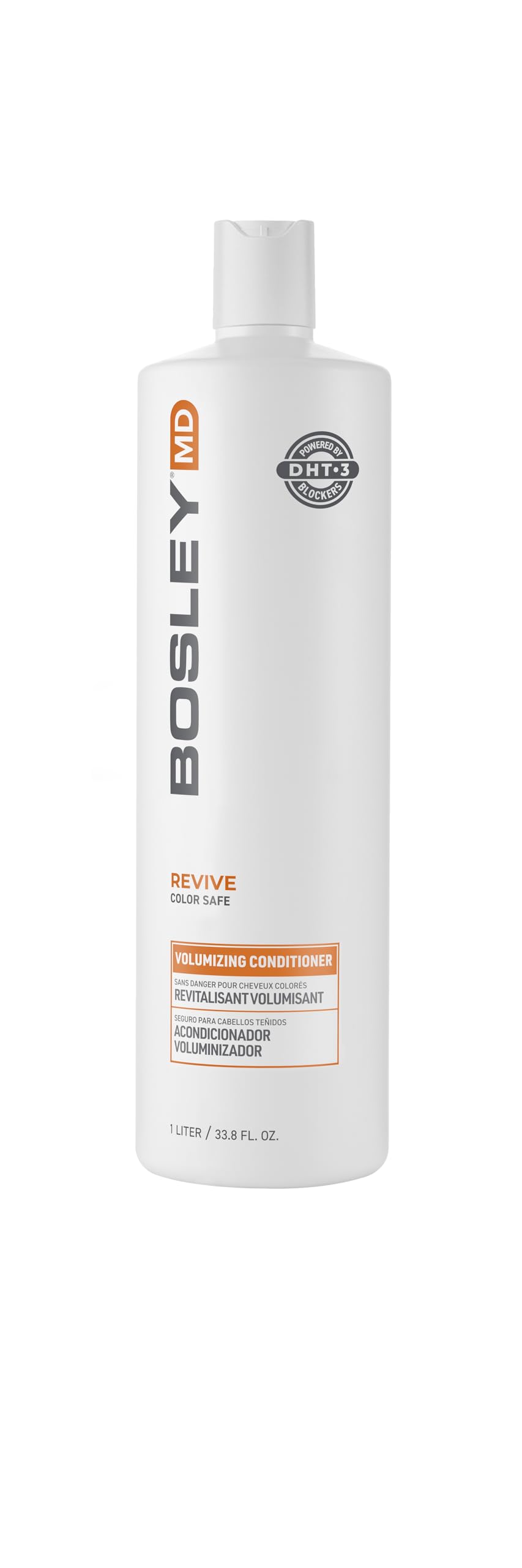 BosRevive volume conditioner bottle shows fullness and shine for thinning hair