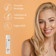 BosRevive closeup showing hair shine after use.