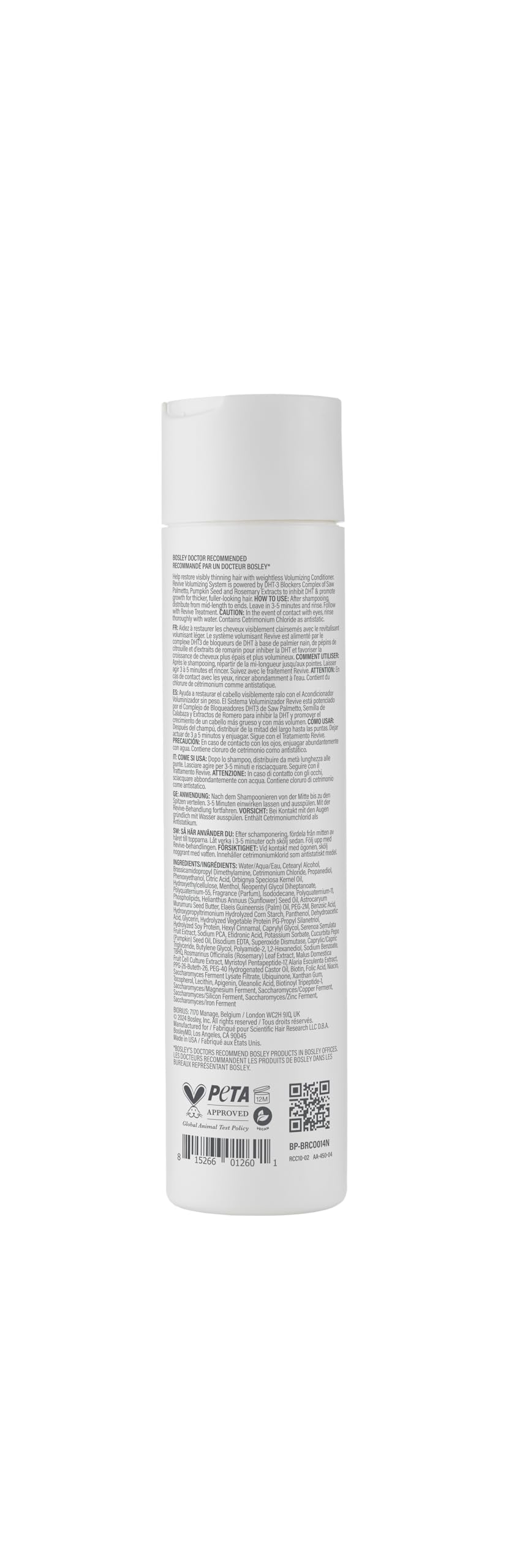 BosRevive conditioner hair application steps demonstrates daily use.