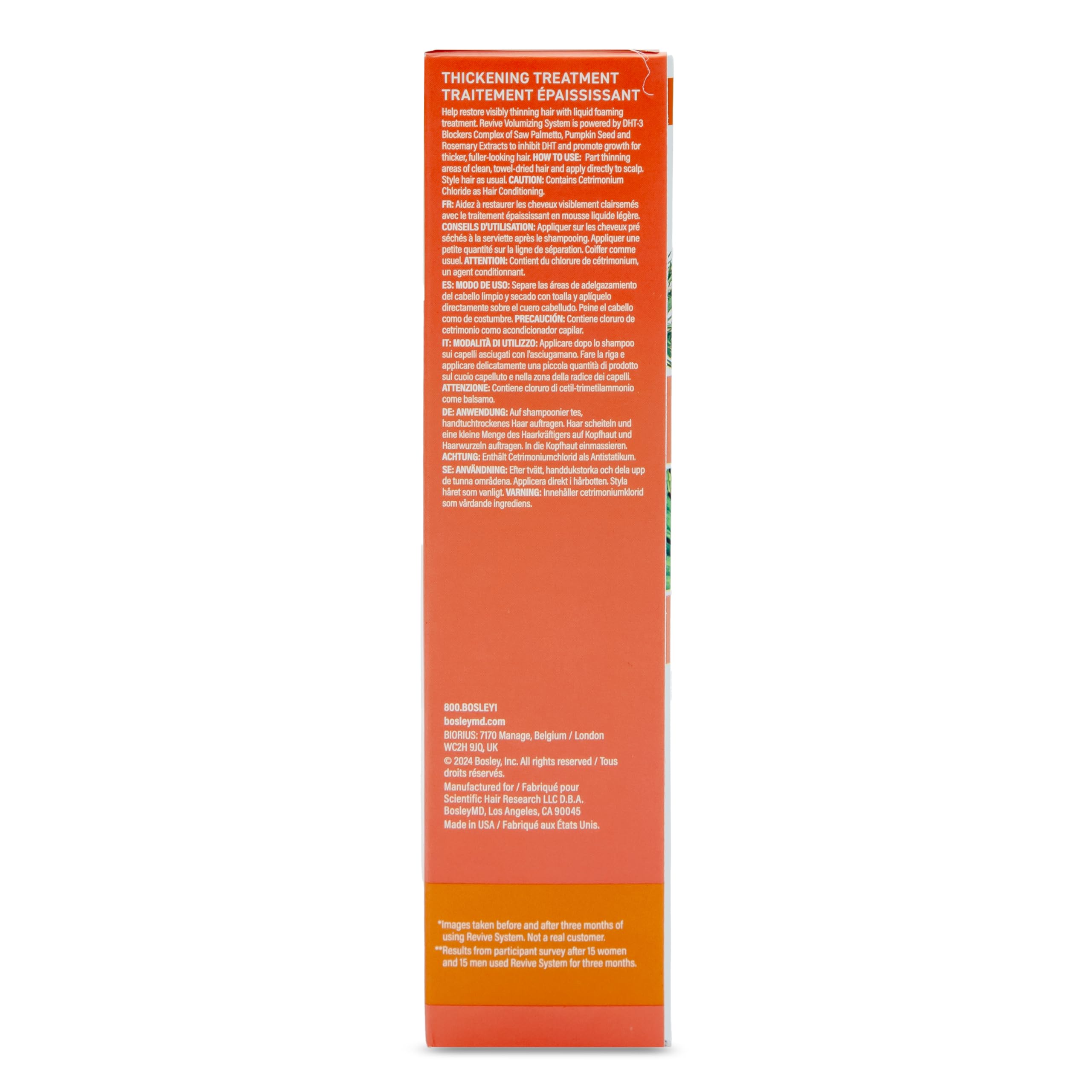 BosRevive volumizing conditioner bottle delivers weightless body and shine.