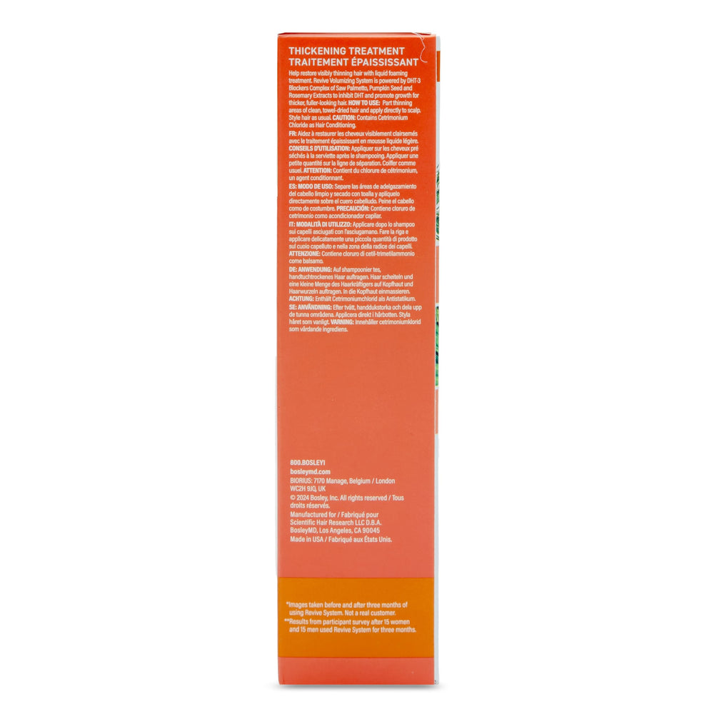 BosRevive volumizing conditioner bottle delivers weightless body and shine.