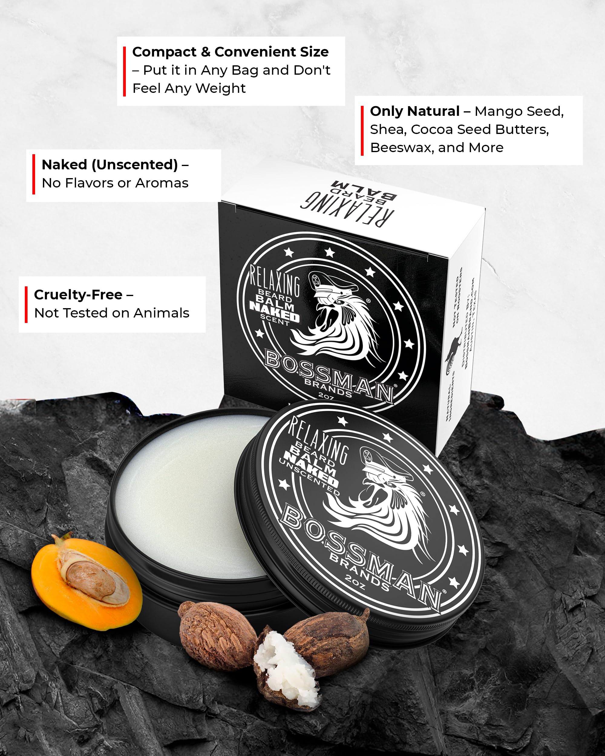 Bossman Beard Jelly application close-up highlights smooth glide and thicker-looking beard