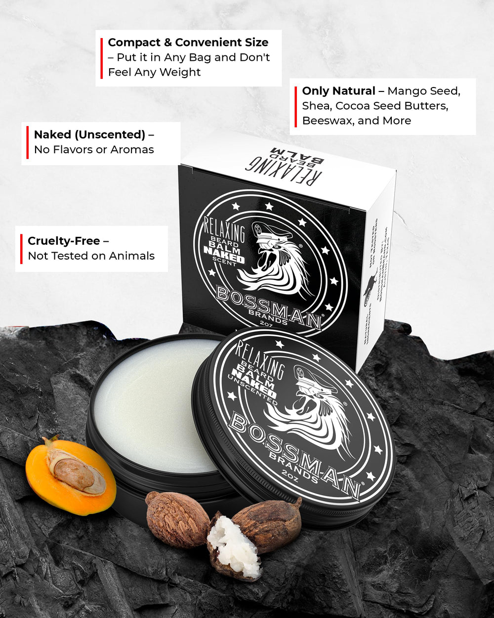 Bossman Beard Jelly application close-up highlights smooth glide and thicker-looking beard