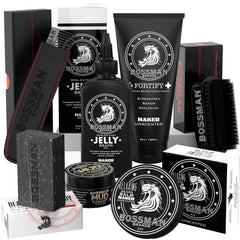 Bossman Big Boss Jelly Oil bottle close-up for daily beard nourishment