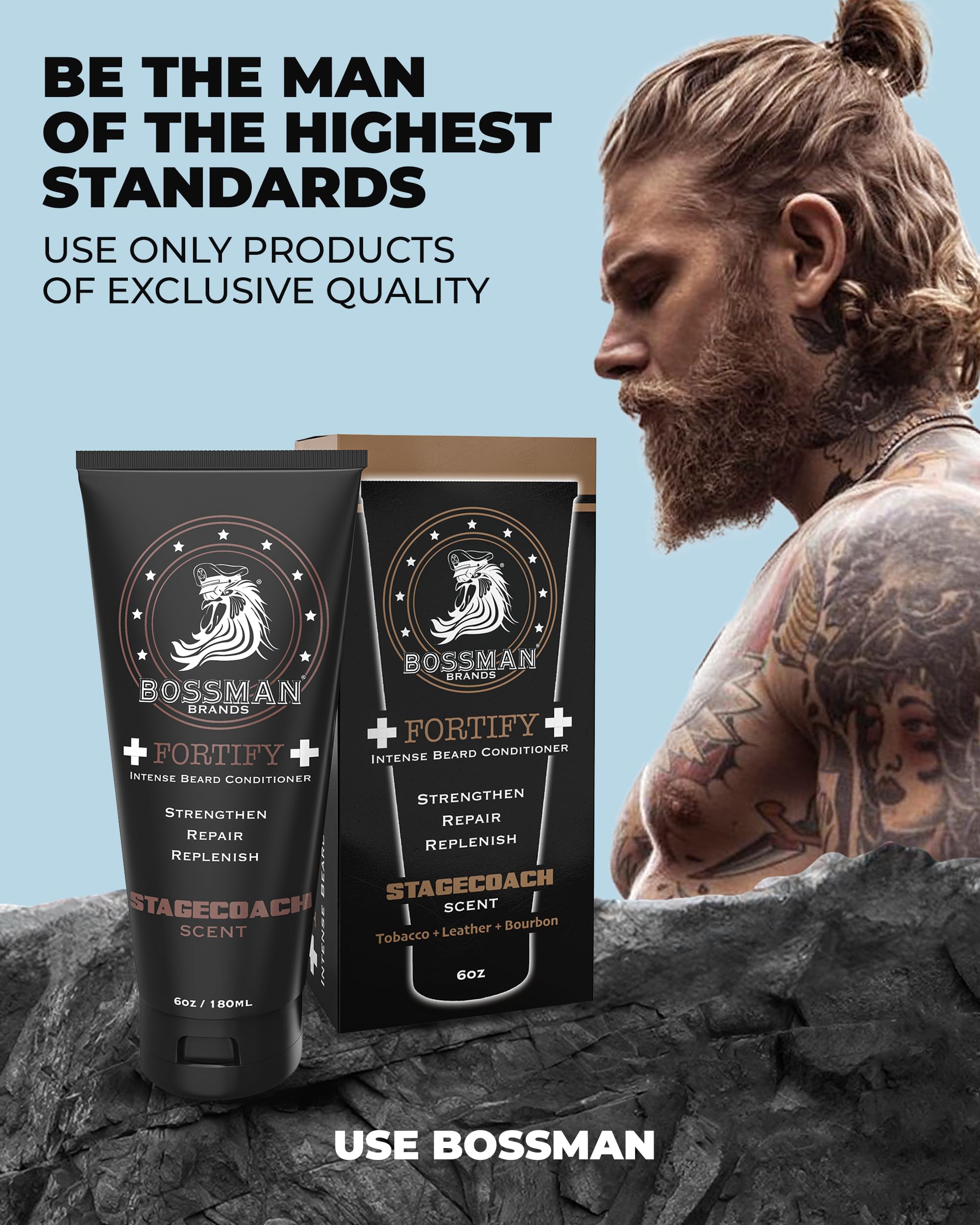 Bossman Fortify bathroom sink scene conveys daily grooming routine