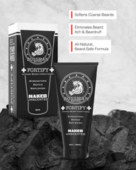 Close-up of Bossman Fortify ingredients highlighting mango butter and argan oil