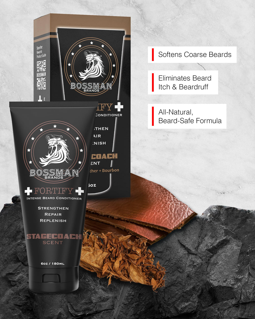 Bossman Fortify texture close-up showing deep hydration from mango butter and argan oil