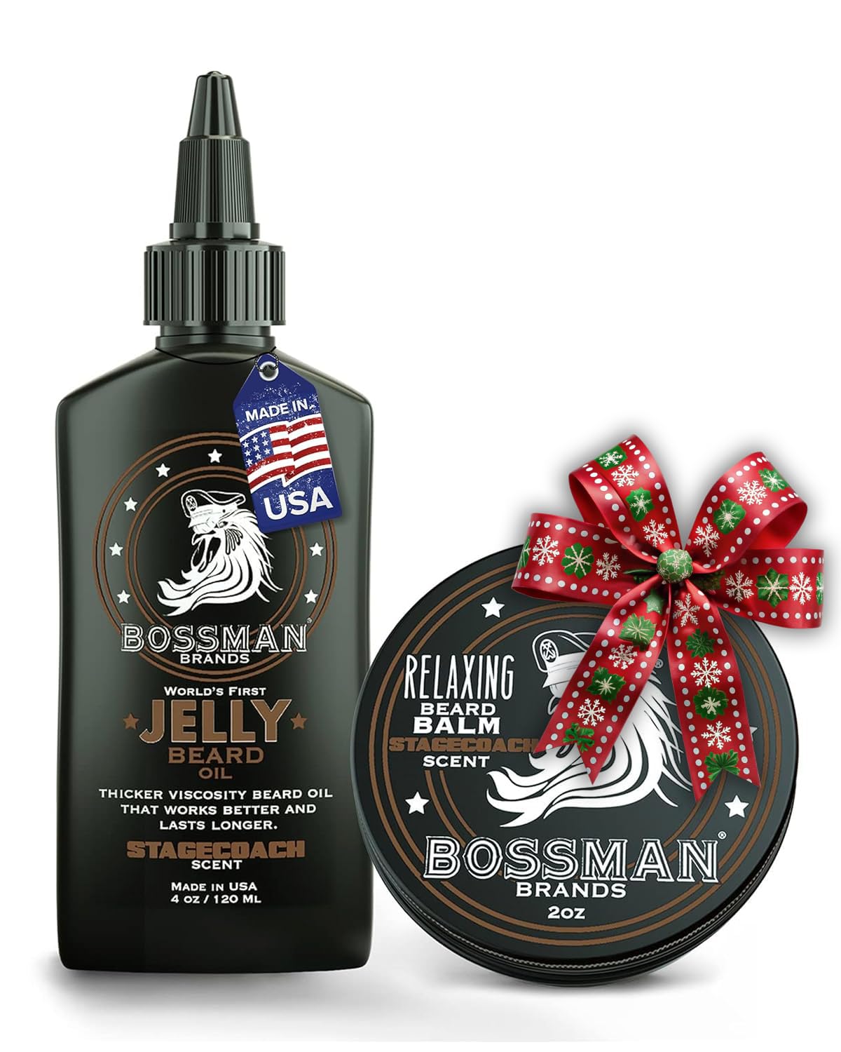 Bossman Jelly Beard Oil pour showing moisture boost for beard.