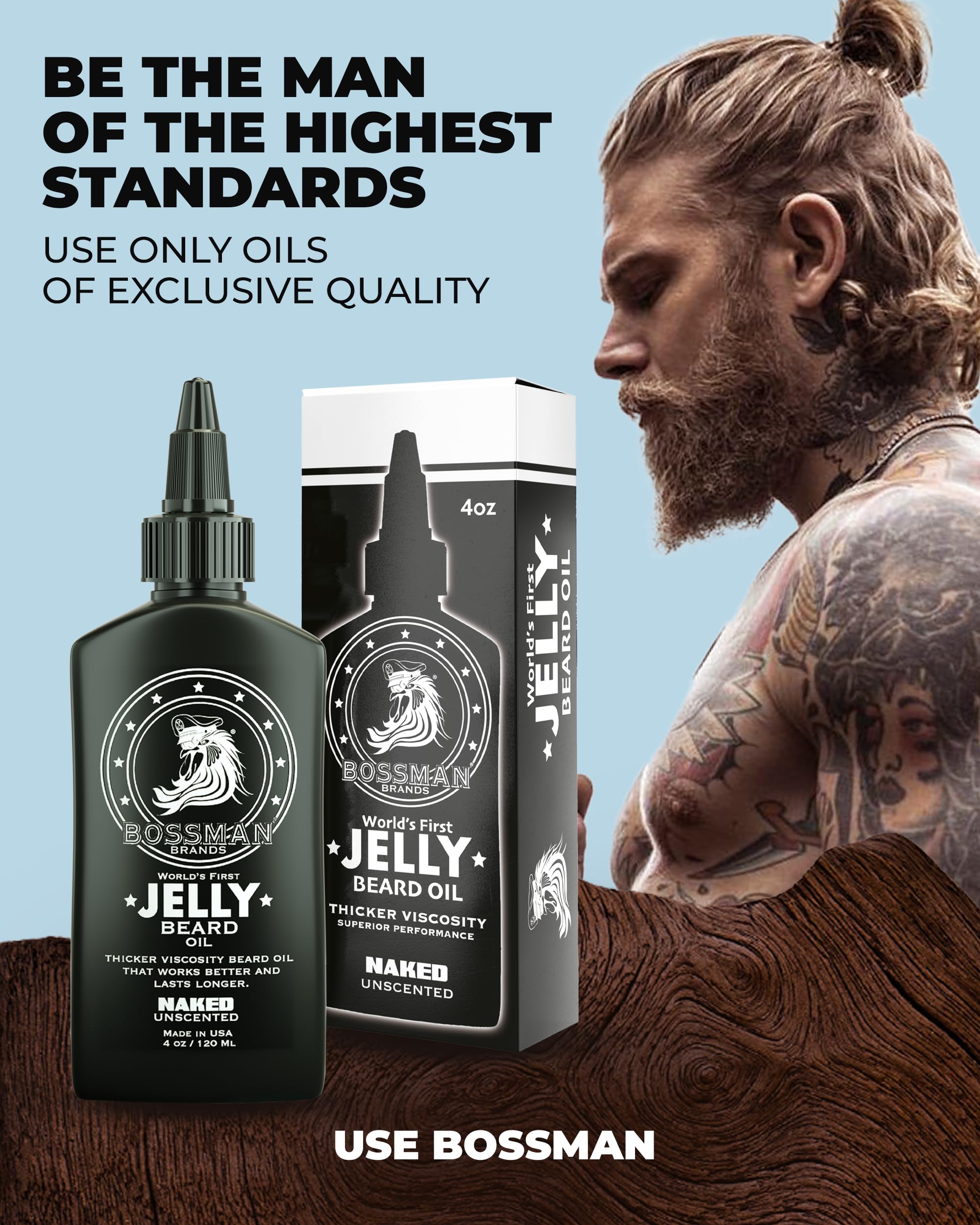 Naked unscented Bossman beard oil suitable for fragrance-free zones.
