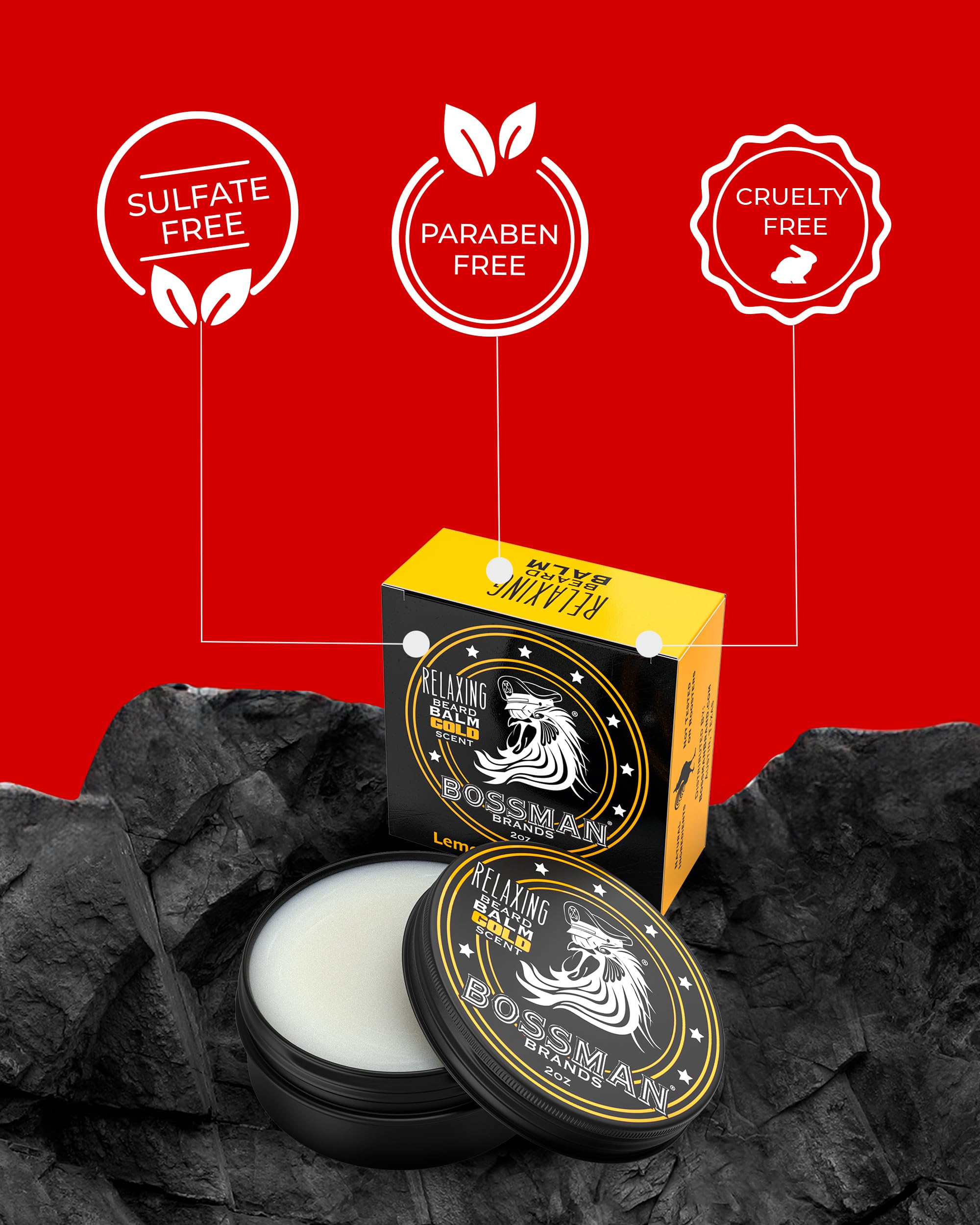 USA-made badge on Bossman balm signals quality and domestic production.